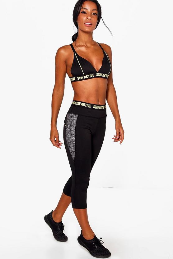 Aimee Fit Stay Active Capri Running Leggings